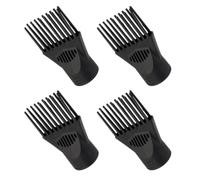 4pcs Black Plastic Hair Dryer Nozzle for Hair Precision Styling | Travel and Home Use, Heat Damage Reduction, Easy Storage, Versatile Use for Curly Hair