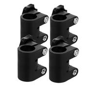 4pcs Black Plastic Light Stand Mounting Clamp with Knob | Secure Locking Adapter, Studio and Outdoor Photography Use, for Reflectors and Lighting Equipment