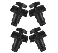 4pcs Black Plastic Microphone Boom Arm Clamp Mount 15mm to 19mm | 360° Swiveling Grip Head, Dual Joint Support, Multilevel Length Adjustment, Universal Fit for Interviews and Photo Studio