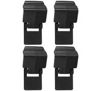 4pcs Black Plastic Reptile Tank Latch Clips Anti Escape Lock | Easy to install, secure containment for glass containers and turtle tanks, suited to rainforest terrariums and tropical