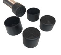 4pcs Black PVC Rubber Chair Table Feet Pipe Tubing End Cover Caps Cap Floor Protection 22/25/28/30/35/38/40/42mm(42mm)