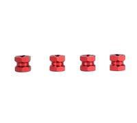 4pcs Black RC Hex Hub Extension Hex Drive A for 1/10 RC Car Compatible with AXIAL HSP Redcat I Hex Hub Spacers 12mm Wheels Imp Performance (Red)