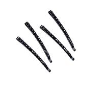 4Pcs Black Rhinestone Barrettes, Crystal Diamond Bobby Pin, Shiny Pin, Sparkly Hair Decoration for Women Clip Bangs Metal Hair Clip Hair Accessories