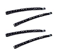4Pcs Black Rhinestone Bobby Pins, Black Bobby Pins，Sparkly Crystal Diamond Hair Pins for Women, Metal Decorative Hair Barrettes for Decoration Hair Accessories