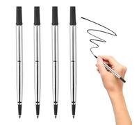 4Pcs Black Rollerball Pen Refills Compatible with Parker Quick Rollerball Pens 0.7mm Medium Tip Smooth Quick Drying, School Office Supplies for Personal Writing Drawing Use Back to School Gift
