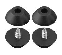 4Pcs Black Round Rubber Feet Bumpers, D16x10xH6mm Non-Marking Floor Protector Pads for Furniture, Sofa, Table, Amplifier & Speaker Cabinet Legs