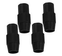 4pcs Black round Tube Adapter Lock Head for Canopy Rod | Plastic, Tool-free Assembly, Outdoor Camping Use, Stable Connection for Canopy Support and Quick Setup
