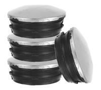 4pcs Black Rubber Fence Post Cap for Guardrail Posts, 76mm | Outdoor Traffic Safety Use, Simple Fit for Chain Link Rails, Sturdy Cover, Sl lack Finish