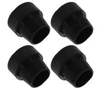 4pcs Black Rubber Trampoline Leg Caps with Shock-absorbing and Non-slip Features, Replacement round Trampoline Vertical Leg Pads for Indoor and Outdoor Use