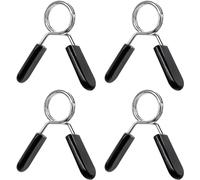 4Pcs Black Spring Collar Clips 1 inch Dumbbell Barbell Clamp Collars for Many Gym Equipments, Weightlifting Bars, Strength Training etc, Weights and Accessories (25mm)