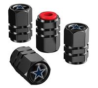 4PCS Black Tire Valve Stem Caps, Aluminum Tire Valve Cap Set, Universal Stem Covers for Cars Trucks Motorcycles SUVs and Bikes