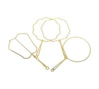 4pcs Blank Bookmark Hollow Fan Bookmark Metal Fan Frame Finely Crafted Decorative Elegant Look Shaped Golden Metal for Book Reading DIY Projects
