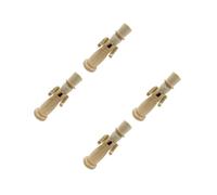 4pcs Blank Wooden Nutcracker Soldier Ornament for Christmas Crafts | Classic Traditional Design, Smooth Light Yellow Finish, Stable Tabletop Display for Shelves, Workshops and Holiday Decorating