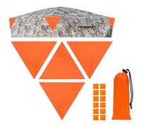 4PCS Blaze Orange Safety Blind Panels,Magnetic Hunting Safety Panels with 12 Magnetic Clasps & Storage Bag,Waterproof High Visibility Orange Safety Hunting Blind Panels for Deer Turkey Blind Hunting