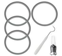 4PCS Blender Gaskets for NutriBullet 600w/900w Extractor Blender, Replacement Gasket Rings with Lip Rubber Seal Ring with Curved Needle Easy Removal