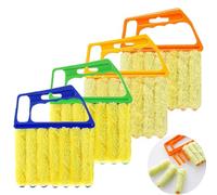 4pcs Blind Cleaner, Venetian Blind Cleaner Tool, Damp Duster, Venetian Blinds for Windows, Venetian Blind Cleaner, for Venetian Blinds Air Conditioner, Car Vent, Home Care Cleaning Tool, Clean Blinds