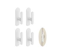 4Pcs Blind Hooks for Cord,Self Adhesive Blind Cord Safety Device Cleats Clips,White Plastic Curtain Hook Wrap Cleat for Home Office Bedroom Living Room School Kitchen Kindergarten Other Places,Durable