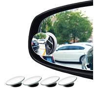 4pcs Blind Spot Mirror, 2-inch Round Wide Angle HD Glass Convex Rear View Mirror，Angle Adjustable Blind Spot Mirror for Large Vehicles, Car Suv Trucks (2"(50mm), Frameless)