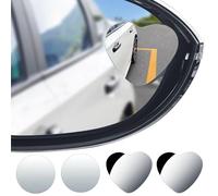4Pcs Blind Spot Mirrors For Cars, Waterproof 360°Rotatable Side Mirror Blindspot Car Mirror Blindspot, Adjustabe Angle Removable Wide Angle Convex Rearview Mirror for Enhanced Safety Car Accessories