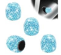 4PCs Bling Dust Caps,Crystal Diamond Valve Stem Caps,Wheel Tire Valve Cap