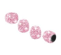 4Pcs Bling Dust Caps for Car Tyres,Tire Valve Stem Caps,Crystal Rhinestone Car Tire Valve Caps,Sparkly Wheel Cap Stem Covers for Truck,SUV, Motorcycles,Bike,Diamond Car Accessories for Women (Pink)