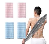 4Pcs Blissal - Blissal Exfoliating Shower Towel, Blissal Exfoliating Towel, Blissal Exfoliating Shower Towel Back Scrubber, Travel Friendly and Quick Drying, for Women and Men (C+C+D+D)