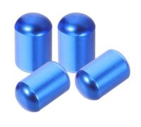 4pcs Blue Alloy Tire Valve Caps with Threaded Design for Trucks | Dustproof Screw-on Fit, Harsh-condition Use, Rv Valves, Off-road Driving, Sl inish for Seasons
