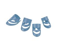 4Pcs Blue Guitar Finger Pick Set - Enhance Tone & Comfort for Acoustic, Electric, Bass, Banjo, Ukulele - Ergonomic Fingertip Protectors in S-XL - Durable, Customizable Fit, No More Finger Pain
