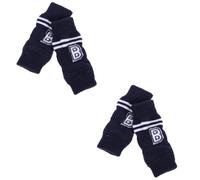 4pcs Blue Pet Socks for Dogs and Cats, Anti-slip Cotton Elastic Fabric Leg Sleeves that Keep Warm and Do Not Fall off Easily, for Indoor and Outdoor Use
