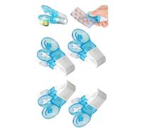 4Pcs Blue Portable Pill Taker Remover, Pill Remover, Blister Pack Opener Popper Assistance No Contact Easy to Take Out Travel Tablet Dispenser Pills Extractor Tool, Medication Aids Pill Organizers