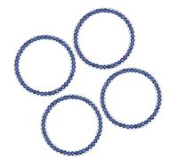4pcs Blue Rhinestone Car Stem Cap with Double Sided Adhesive Tape