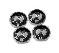 4pcs BMW black wheel center cap 68mm realistic carbon fiber look