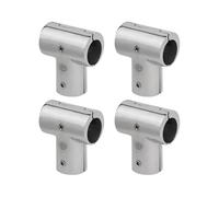 4PCS Boat 90° Tube Fitting Boat Deck Handrail Boat Hardware 316 Stainless Steel Detachable Rust Resistance for Ships(22mm x 4pcs)