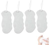 4Pcs Body Sponge, Magic Exfoliating Bath Sponge, 3D Super Soft Exfoliating Bath Sponge, Magic Sponge for Skin (White)