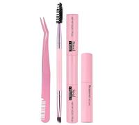 4PCS Bond and Seal Lash Glue Kit, Include Cluster Bond And Seal Lash Glue, Eyelash Glues Remover, Tweezer Comb & Spiral Brush, Waterproof Strong Hold Cluster Duo Eyelash Glues for Sensitive Eyes