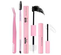 4Pcs Bond and Seal Lash Glue, Professional Cluster Lash Bond and Seal, Waterproof Strong Hold Formula, Portable Eyelash Brush & Remover Tweezers for Sensitive Eyes