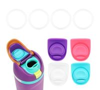 4pcs Bottle O Seal Ring & 4pcs Replacement Stoppers for Owala Freesip Cap, No BPA Silicone Water Bottle Top Lid Sealing Accessories for Owala Freesip 19/24/32/40oz (Color 2)