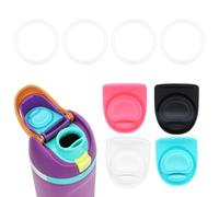 4pcs Bottle O Seal Ring & 4pcs Replacement Stoppers for Owala Freesip Cap, No BPA Silicone Water Bottle Top Lid Sealing Accessories for Owala Freesip 19/24/32/40oz (Color 3)
