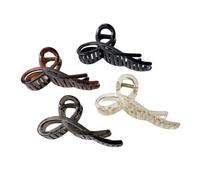 4Pcs Bow-shaped Hair Clip Large Size Shark For Women With Thick