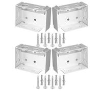4pcs Box Mounting Bracket 2 Set for Low Profile Blinds 2inch White Color Window Blinds Headrail Bracket