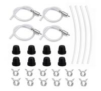 4pcs Brake Bleeding Kit, Universal Motorcycle Brake Bleeding Set for Car Motorcycle Service and Maintenance for Varied Models Featuring Hydraulic Brakes, Equipped with Tubing, Clamps, and Rubber Caps