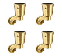 4pcs Brass Caster, Furniture Table Swivel Wheel Antique Brass Ball Swivel Wheels Caster, 360° Silent Sofa Furniture Tables Heavy Duty Wheel 72 * 63 * 32mm