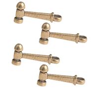 4Pcs Brass Hammer Charms, Realistic Hammer-Shaped Keychain Pendants | DIY Pendant Making, Car Key Pendant Use, Compact Golden Brass Finish, Colour Does Not Fade over Time