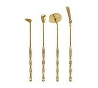 4PCS Brass Incense Collection Accessories Spoon Shovel Ash Press Brush Set Use Brass Inconce Stool for Fragrance
