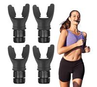 4PCS Breath Trainer Black Lung Capacity Trainer Adjust Resistance Improve Lung Capacity Handheld Lung Trainer Training Tool for Improves Lung Capacity and Stamina Booster Runners Sports Lovers