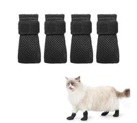 4Pcs Breathable Cat Shoes for Bathing & Grooming, Anti-Scratch Mesh Kitten | Polyester