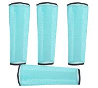 4pcs Breathable Mesh Horse Boots with Stay Put Wrap around Design | Fine Net Cloth, Elasticated Fit for Lower Legs, Training Sessions and Arena Riding, Light Green