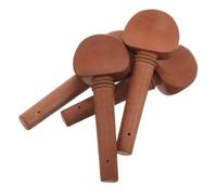 4pcs Brown Wooden Violin Tuning Pegs 3/4-4/4 Integrated