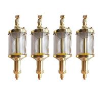 4PCS BSP Drip Feed Oiler, G1/4 Thread, 50ml, Mill Sight Gravity Drip Feed Oiler Lubricator, Fuel Gasoline Oil Filter for Motocross Accessories Filtrations