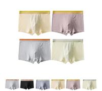4PCS Bubble Cotton Men's Boxer Briefs,Breathable Sweat Absorbent High Elastic Men Trunks,Bubble Cotton Men Underwear (4PCS D,XL)